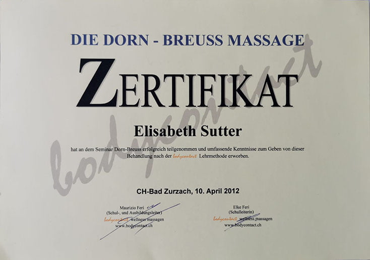 Zertifikat Dorn Breuss